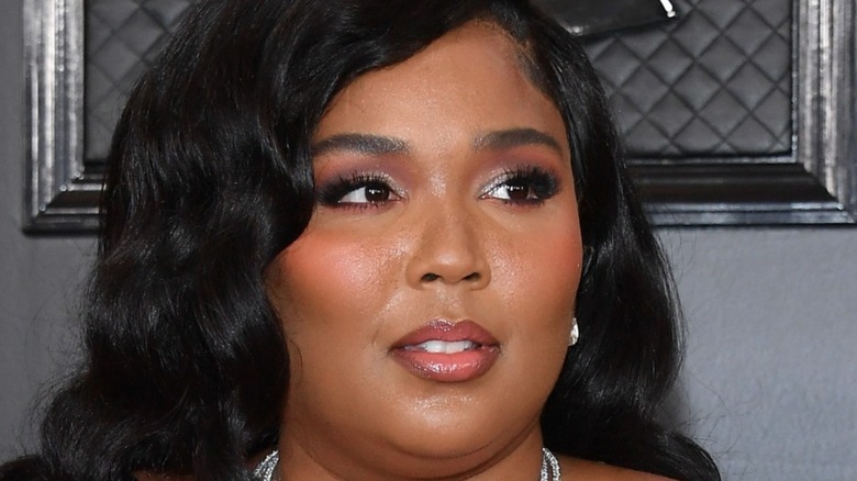 Lizzo posing on the red carpet