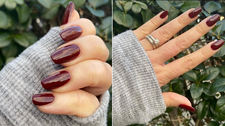 Oxblood nails