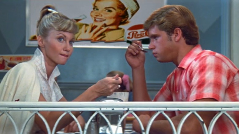 Olivia Newton-John and Lorenzo Lamas in Grease.