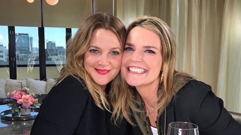Drew Barrymore and Savannah Guthrie smiling together