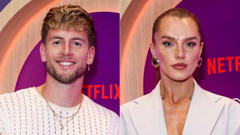 Split image of Kieran and Megan at a Love Is Blind screening