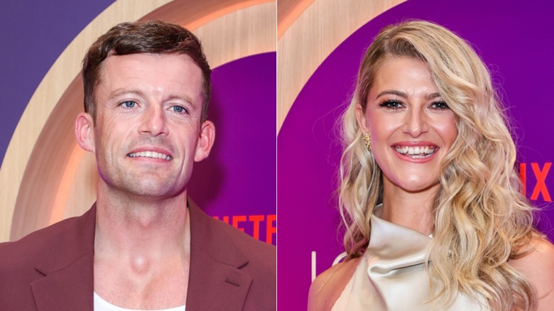 Split image of Billy and Ashleigh at a Love Is Blind: UK screening