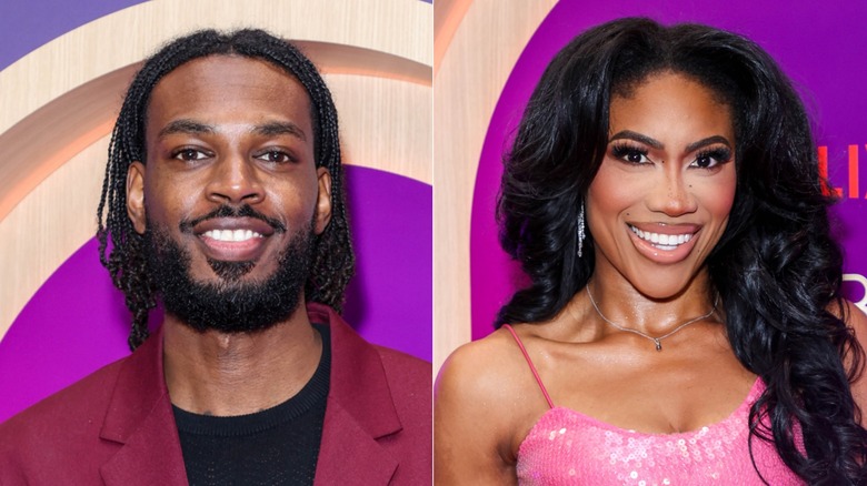 Split image of Patrick and Aanu at Love Is Blind: UK screening