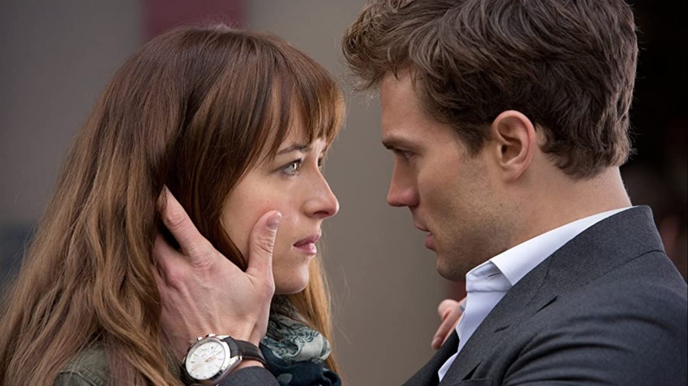 Dakota Johnson and Jamie Dornan in 50 Shades of Grey