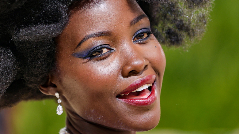 Lupita Nyong'o posing on the red carpet