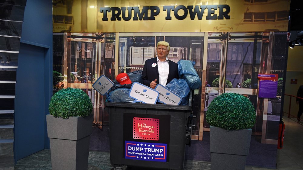 Donald Trump in a dumpster