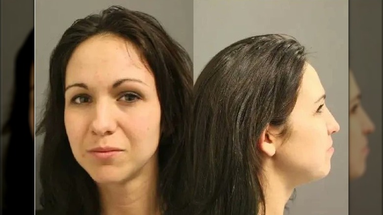 A mug shot of Lauren Boebert