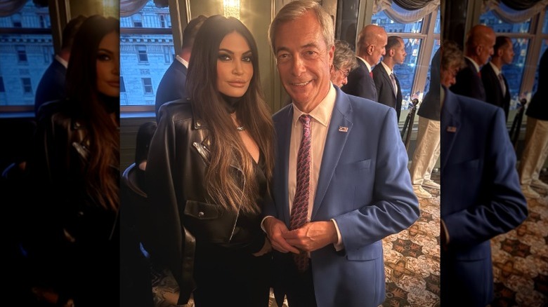 Kimberly Guilfoyle and Nigel Farage celebrate the launch of GB News in Washington, DC (2025)