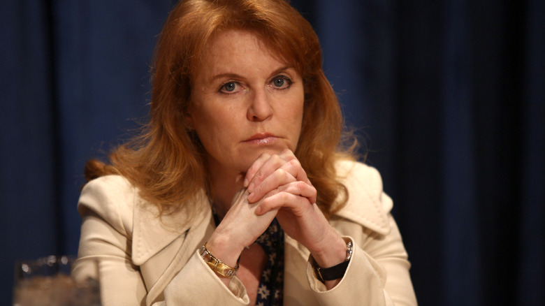 Sarah Ferguson attending a women's empowerment event in 2010