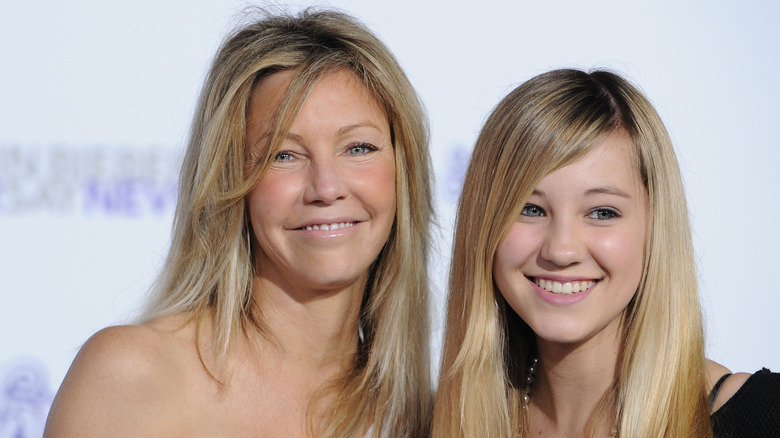 Heather Locklear and Ava Sambora smiling