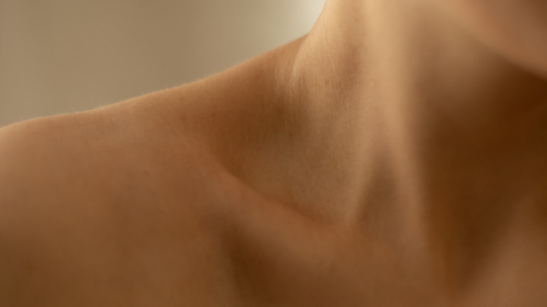 Woman's collarbone