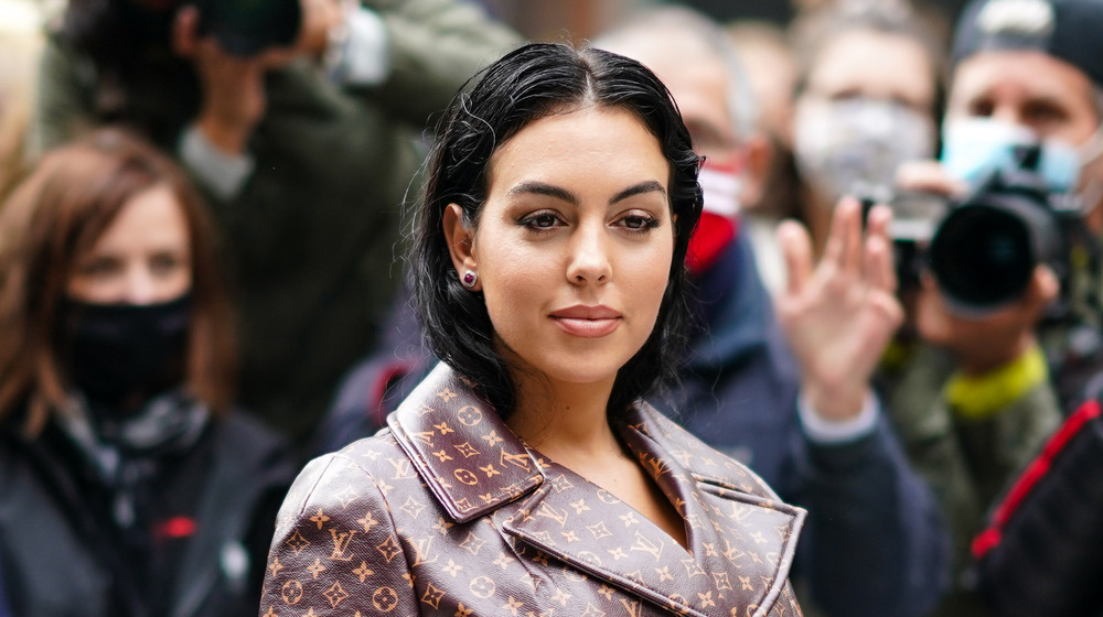 Georgina Rodriguez at Paris Fashion Week 