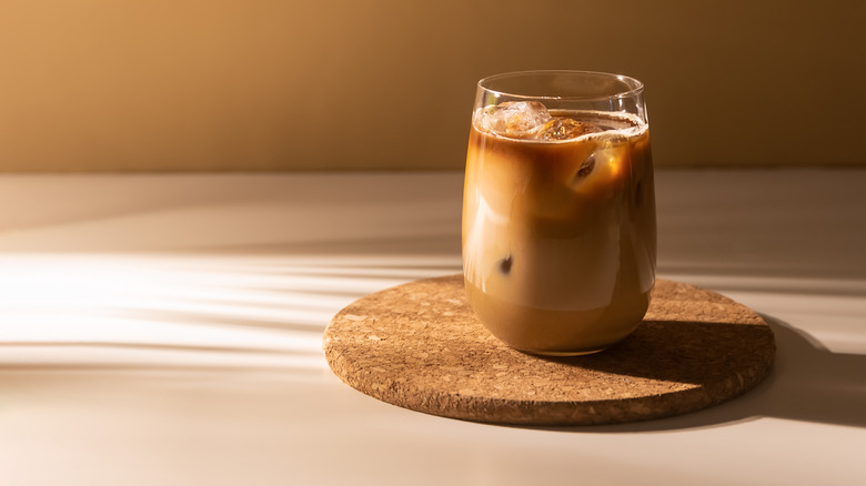 Cold brew coffee with cream
