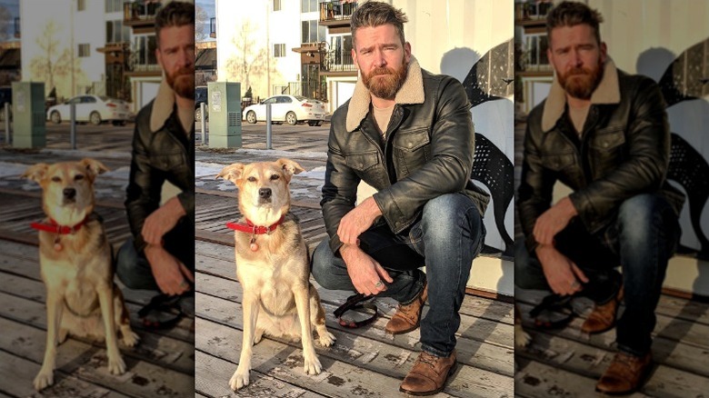 Kenny Brain with his dog