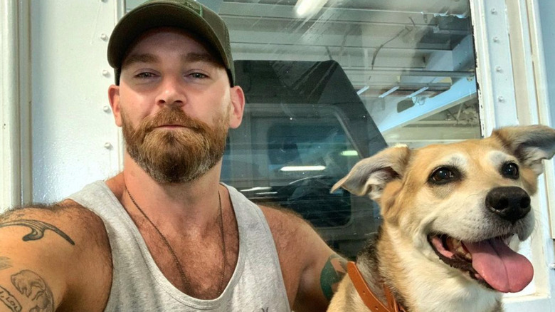 Kenny Brain with his dog