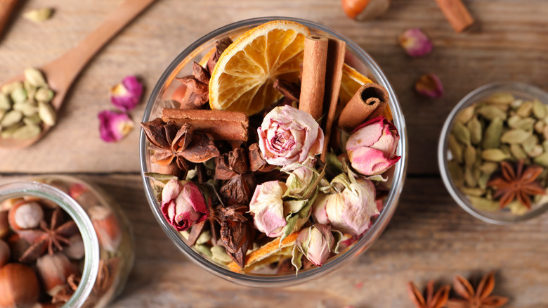 potpourri with different dried ingredients