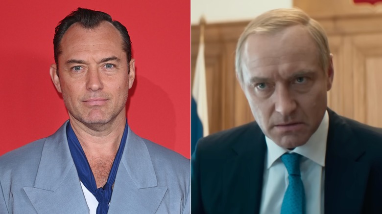 Jude Law transformation into Vladimir Putin in "The Wizard of the Kremlin"