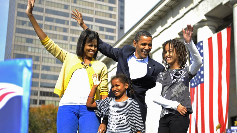 Sasha Obama, Malia Obama, Michelle Obama, Barack Obama