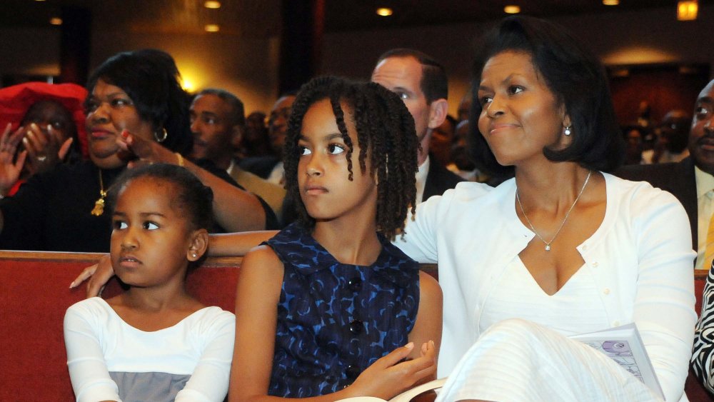 Sasha Obama, Malia Obama, and Michelle Obama