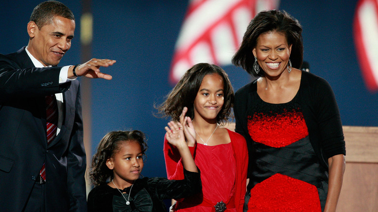 Sasha Obama, Malia Obama, Barack Obama, Michelle Obama