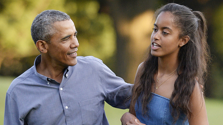 Barack Obama and Malia Obama