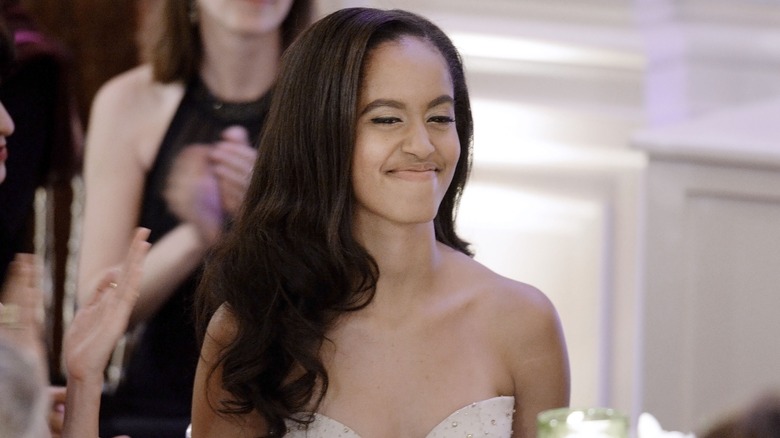 Malia Obama smiling