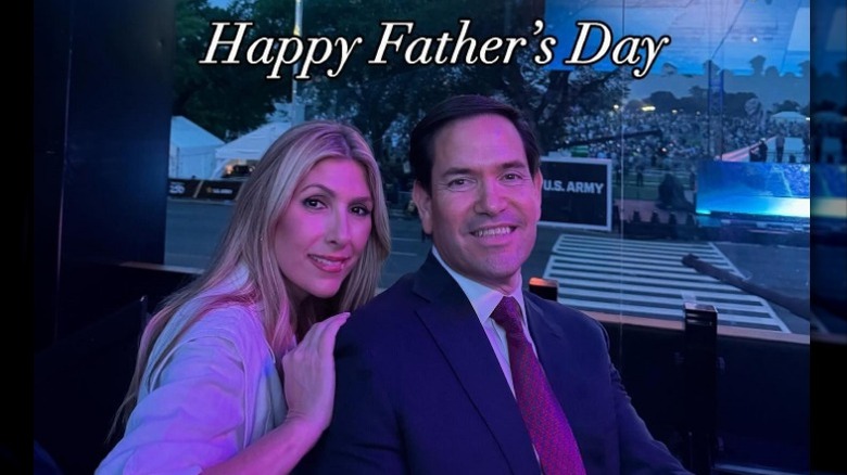 Jeanette Dousdebes Rubio and Marco Rubio pose together for a Father's Day post (2025)