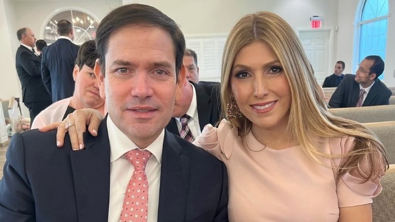 Marco Rubio and Jeanette Dousdebes Rubio pose together for an Instagram post (2025)