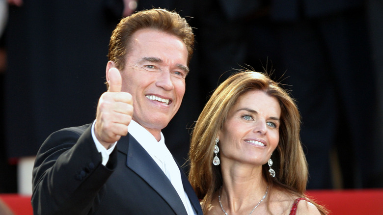 Maria Shriver, Arnold Schwarzenegger smiling