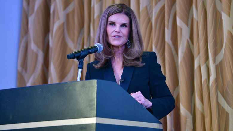 Maria Shriver speaking at event