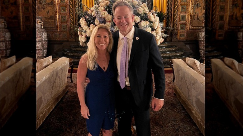 Marjorie Taylor Greene and Brian Glenn pose together in Washington, DC (2024)