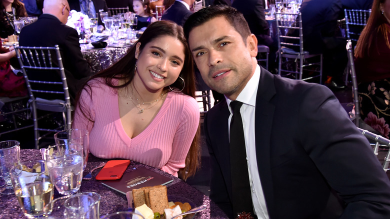 Mark Consuelos and Lola Consuelos posing together