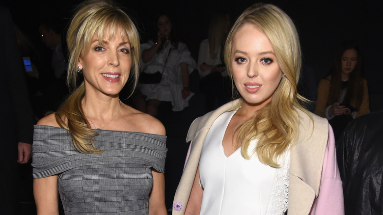 Tiffany Trump and Marla Maples smiling at a 2017 fashion show
