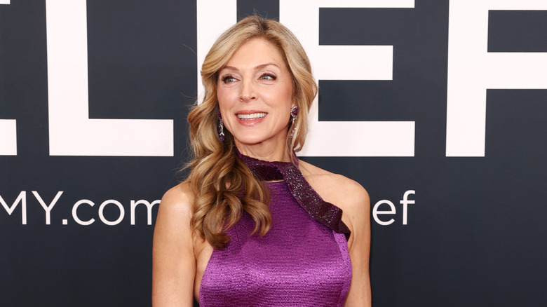 Marla Maples smiling on the red carpet at the 2025 Grammy Awards