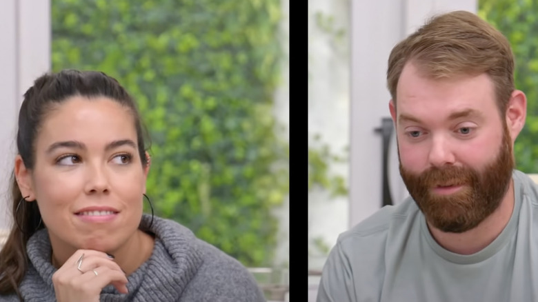 Liz and Evan talking 