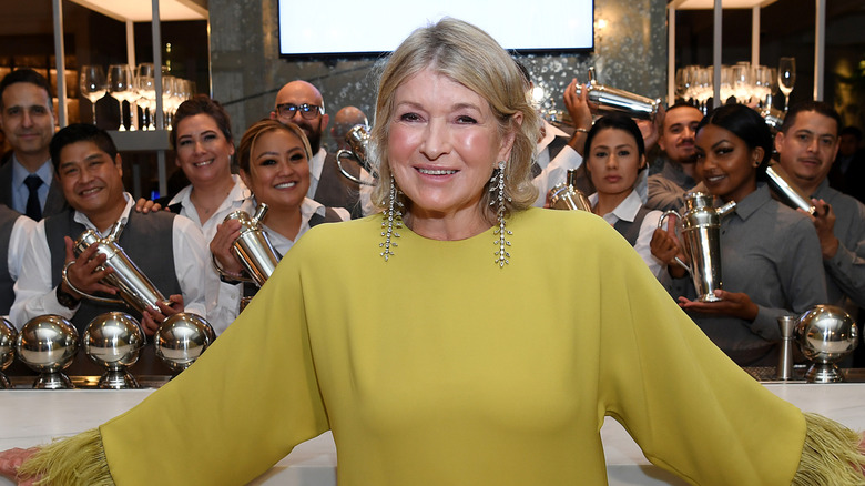 Martha Stewart and The Bedford team members celebrate the grand opening of The Bedford by Martha Stewart At Paris Las Vegas on August 12, 2022 in Las Vegas, Nevada.