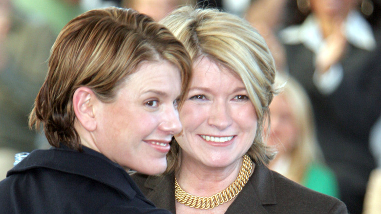 Martha Stewart (right) and daughter Alexis during Martha Stewart Returns to Work - Press Conference at Omnimedia Headquarters in New York City, New York,