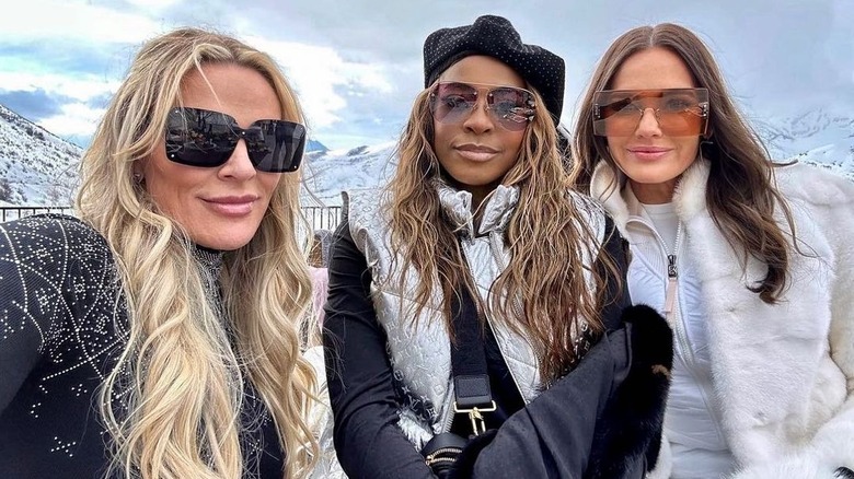 Mary Cosby posing with her RHOSLC co-stars