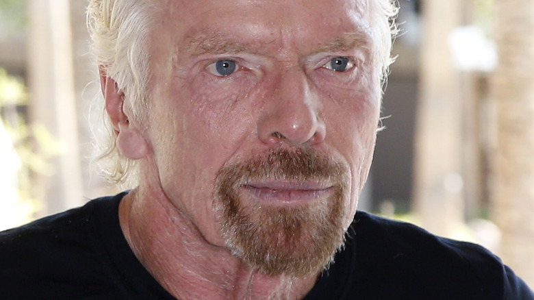 Richard Branson in Las Vegas, wearing black t shirt