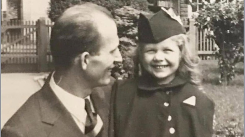 Loretta Swit and her father, Lester Swit in 1944