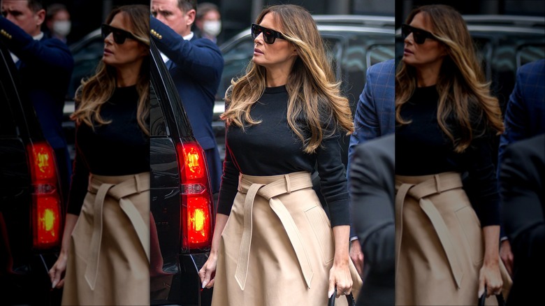 Melania Trump outside Trump Tower