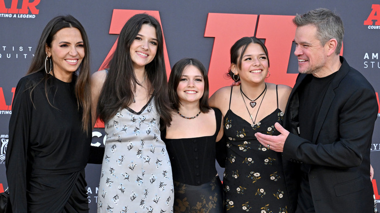 Matt Damon's family at premiere