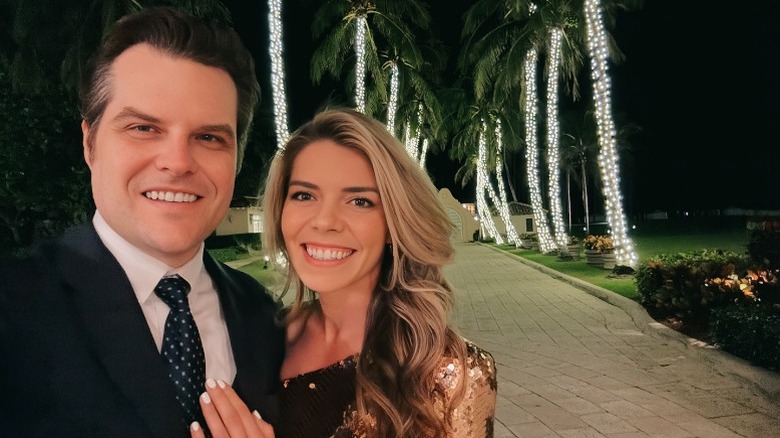 Matt Gaetz and Ginger Luckey Gaetz at Mar-A-Lago in Florida (2024)