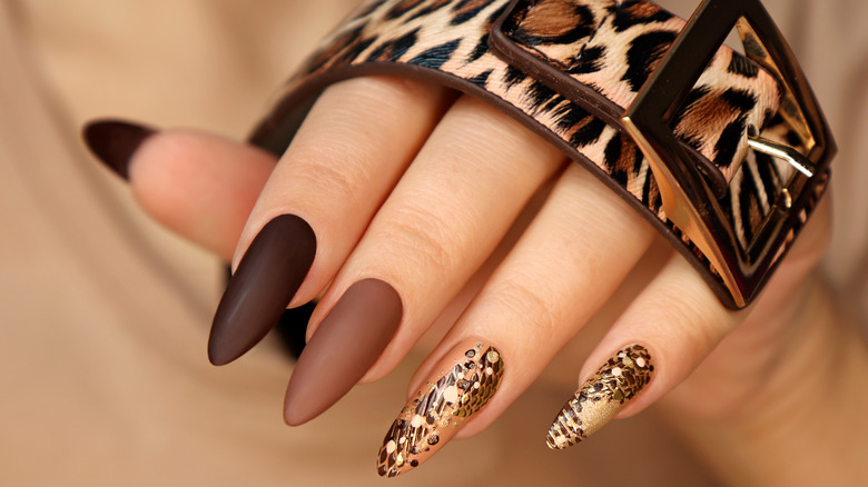 Woman rocking matte nails