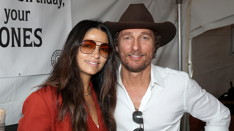 Camila Alves and Matthew McConaughey at Pantalones Tequila