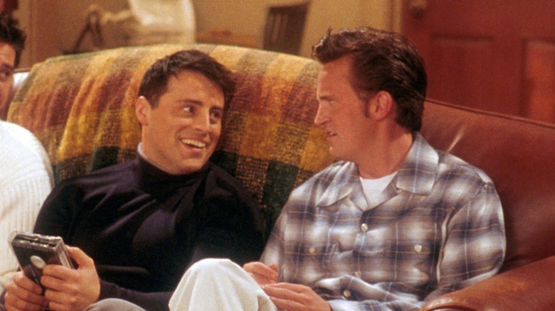 Joey Tribbiani looking at Chandler Bing