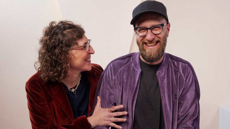 Mayim Bialik and Jonathan Cohen visit the IMDb Portrait Studio (2024)
