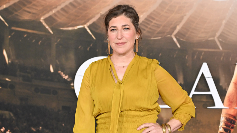 Mayim Bialik arrives for 'Gladiator II' Los Angeles Premiere on November 18, 2024 in Hollywood, CA