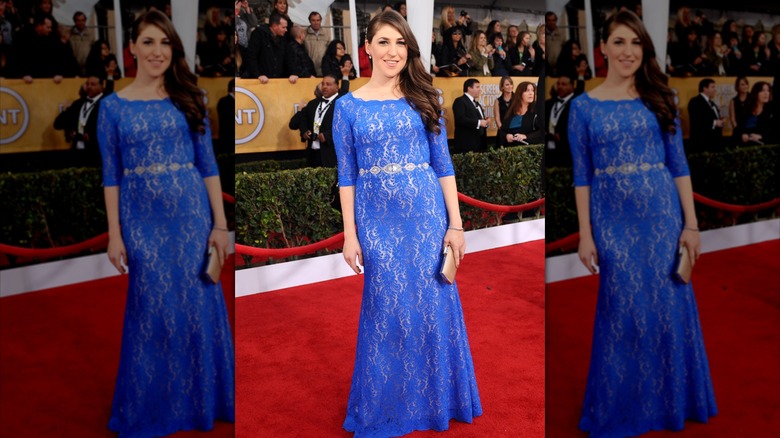 Actress Mayim Bialik attends the 19th Annual Screen Actors Guild Awards at The Shrine Auditorium on January 27, 2013 in Los Angeles, California.