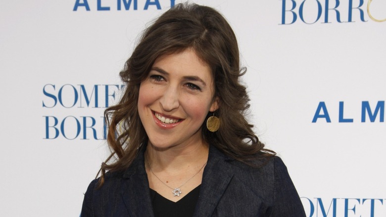 Mayim Bialik attends the premiere of "Something Borrowed"